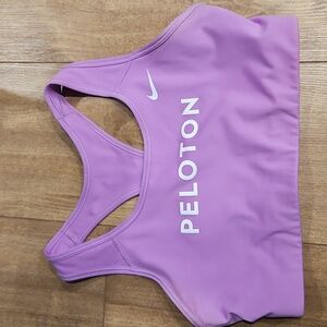 NIKE Peloton Purple Swoosh Bra Medium
